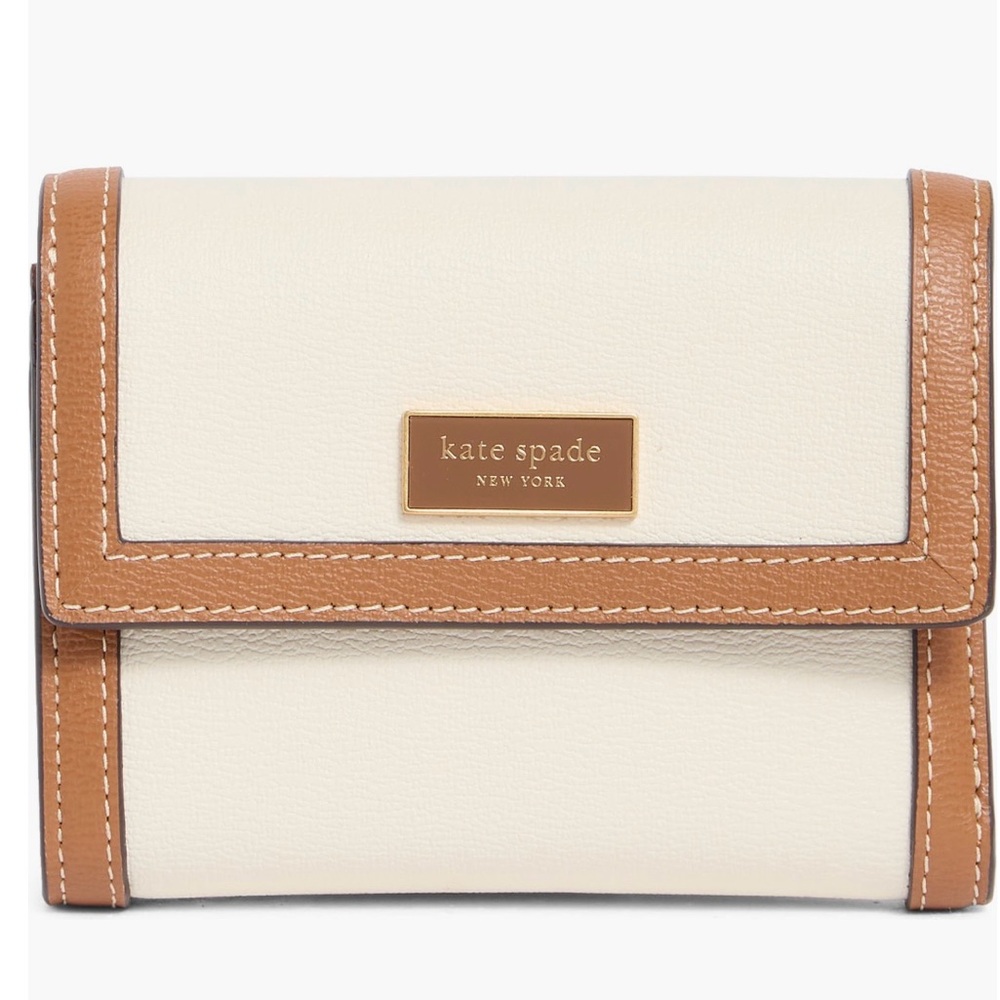 Kate Spade Cream and Tan Leather Wallet